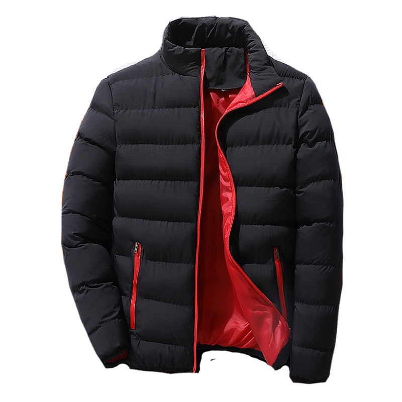 겨울 자켓 남자 얇고 가벼운 편안한 방풍 스탠드 칼라 따뜻한 자켓 남자 파커 슬림 품질 브랜드 남자 코트